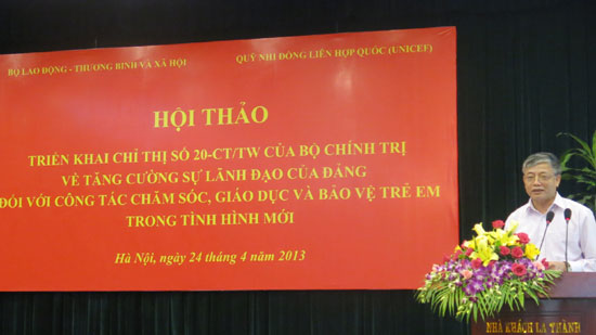 ขยายการนำของพรรคต่อการดูแลเอาใจใส่และคุ้มครองเด็กในสถานการณ์ใหม่